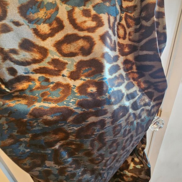 NICOLE MILLER leopard-print cocktail party dress - Size 12 - Picture 3 of 5